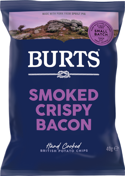 Burts Snacks Potato Chips - Smoked Crispy Bacon 40G