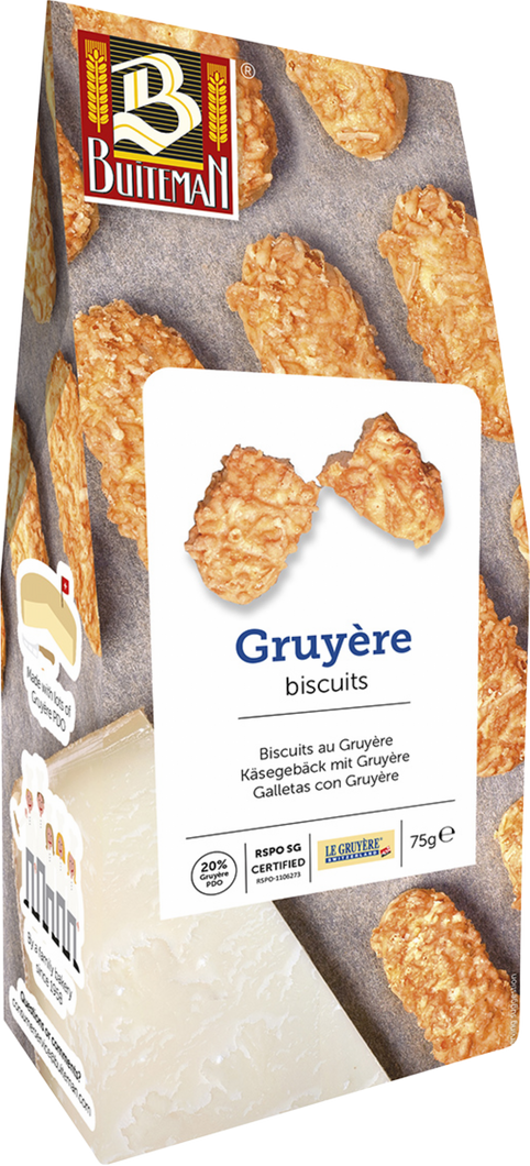Buiteman Swiss Gruyère Biscuits 75g