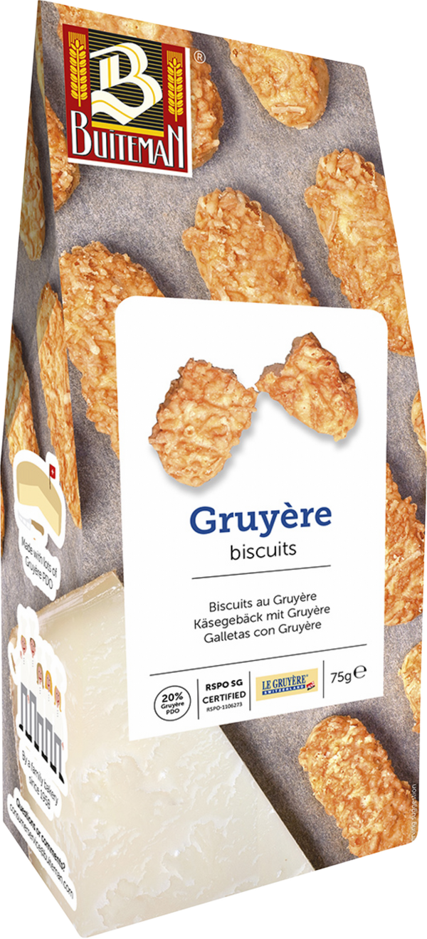 Buiteman Swiss Gruyère Biscuits 75g