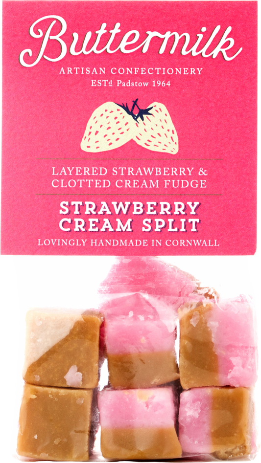 Buttermilk Strawberry Cream Split Fudge 175G