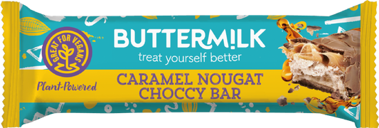 Buttermilk Plant-Powered Caramel Nougat Choccy Bar 50G