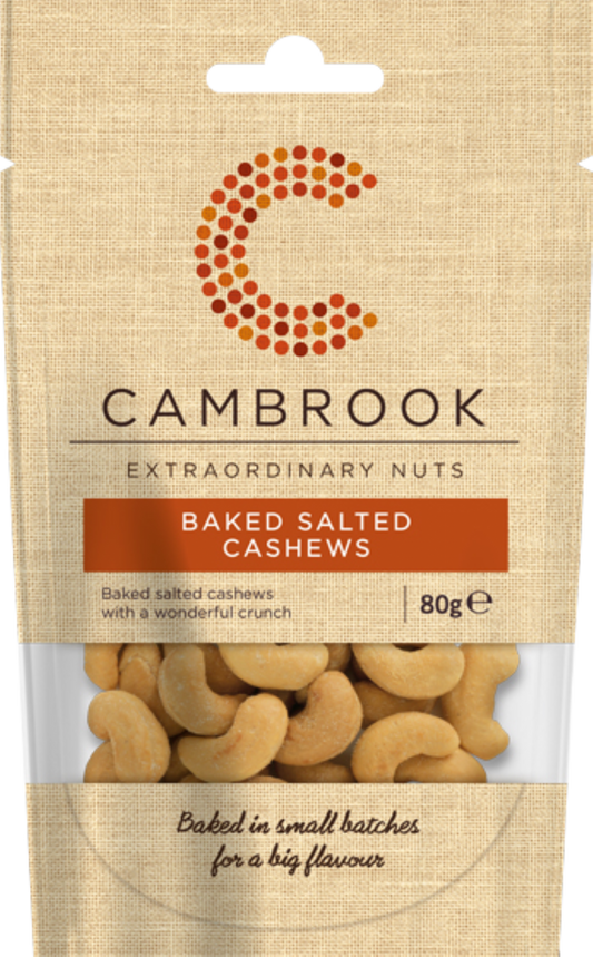 Cambrook Baked Salted Cashews 80G