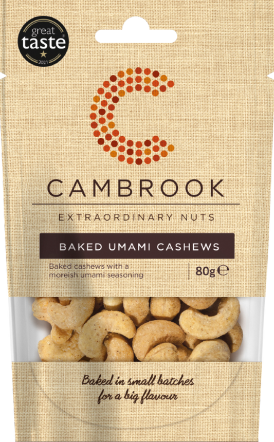 Cambrook Baked Umami Cashews 80G