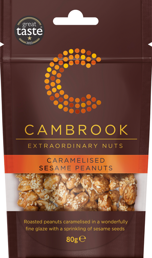 Cambrook Caramelised Sesame Peanuts 80G