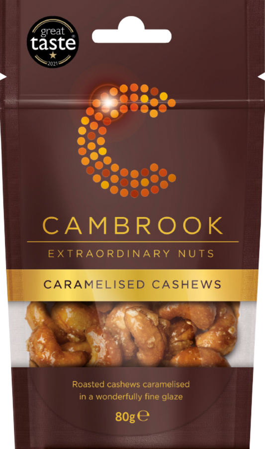 Cambrook Caramelised Cashews 80G