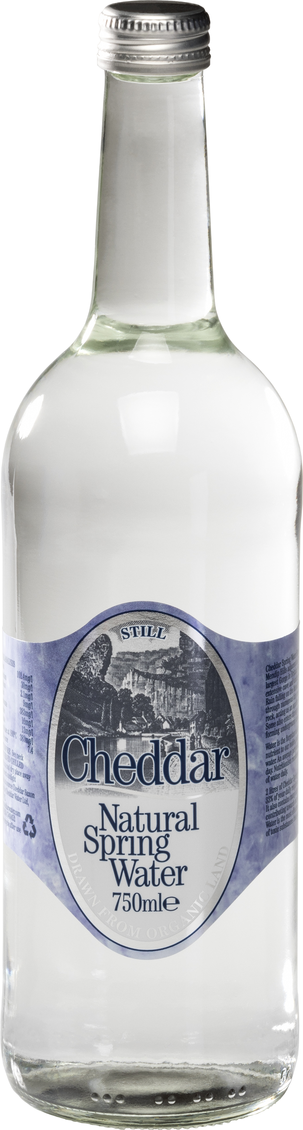 Cheddar Natural Spring Water - Still Glass 750Ml