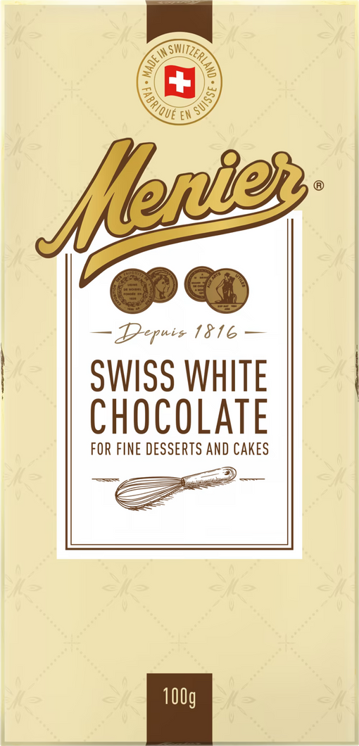 Menier Swiss White Chocolate, 100g