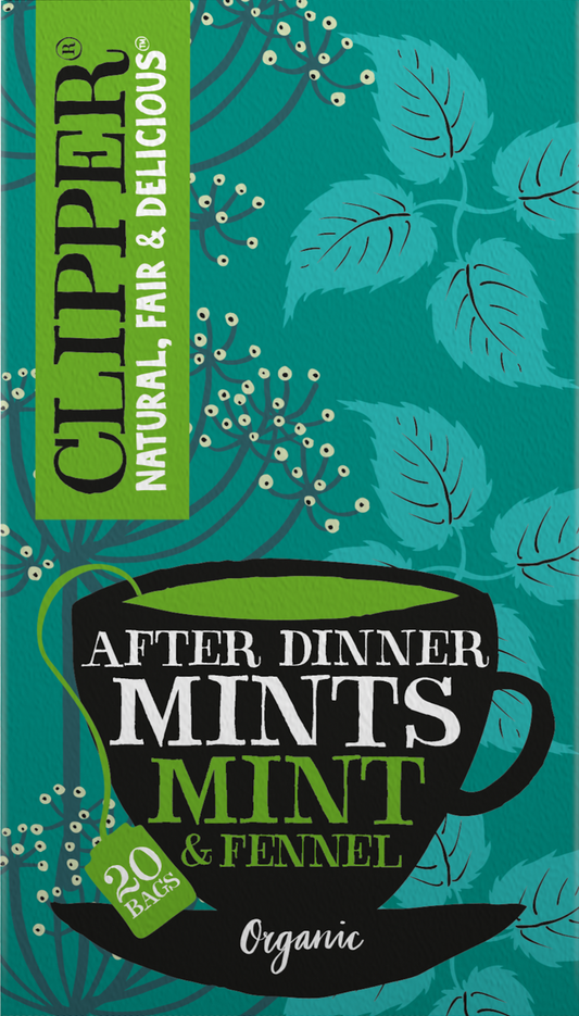 Clipper After Dinner Mints - 20 Mint & Fennel Teabags 38G