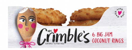 Mrs Crimble's 6 Big Jam Coconut Rings 240G