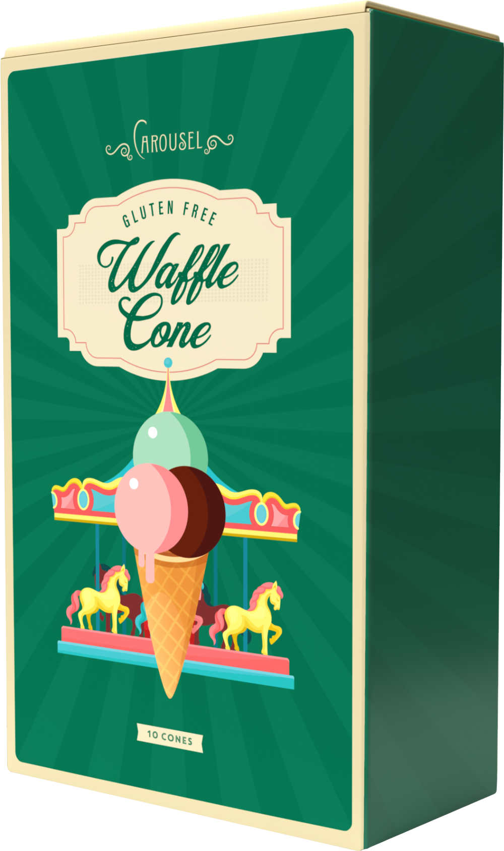 Carousel 10 Gluten Free Waffle Cones