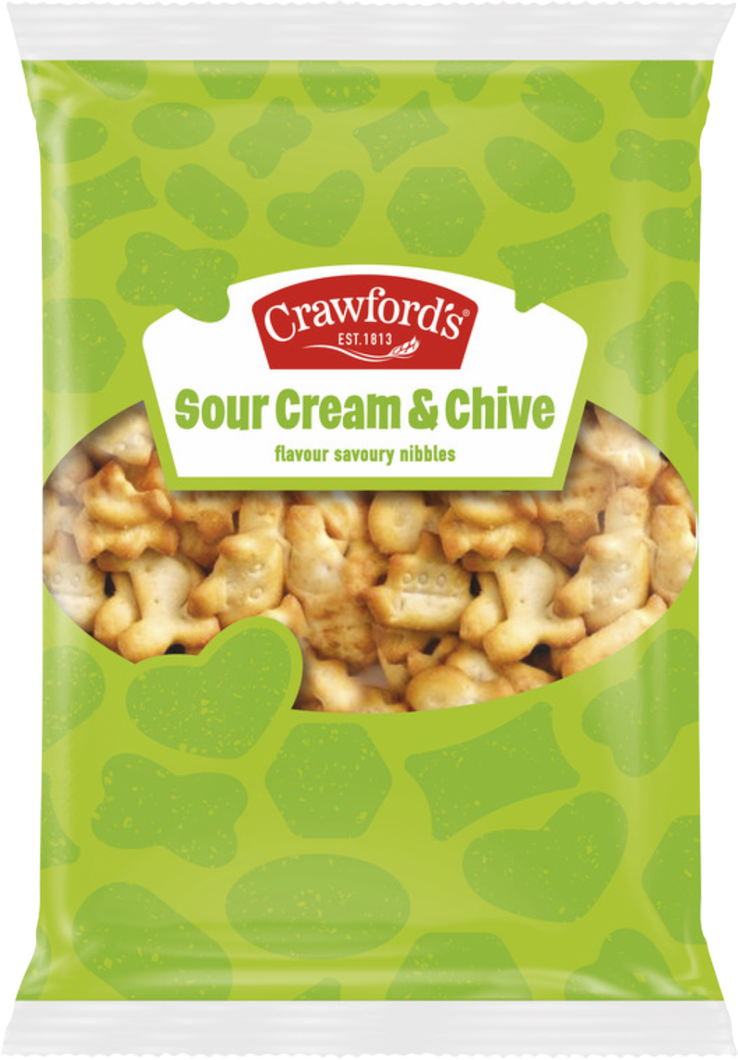 Crawford's Sour Cream & Chive Flavour Savouries 200G
