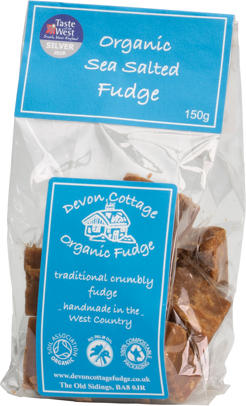 Devon Cottage Organic Sea Salted Fudge - Bag 150G