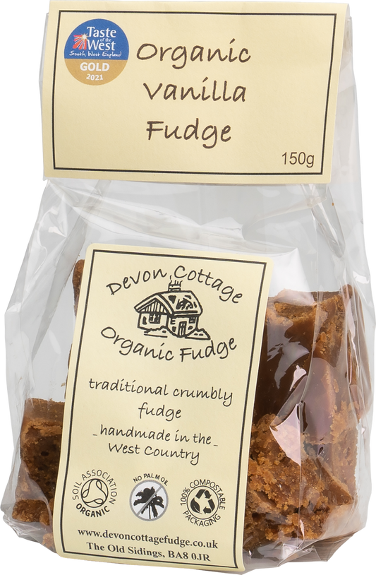 Devon Cottage Organic Vanilla Fudge - Bag 150G