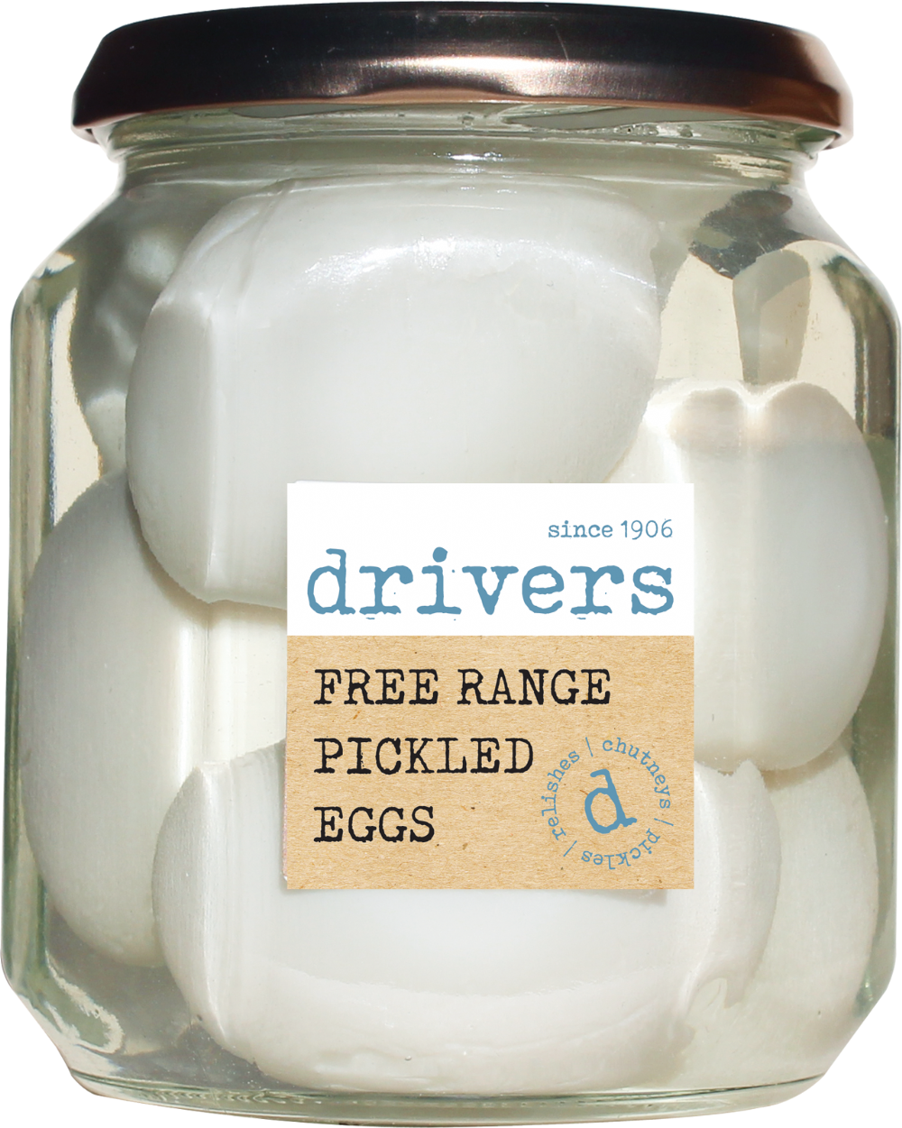 Drivers Free Range Pickled Eggs 550G