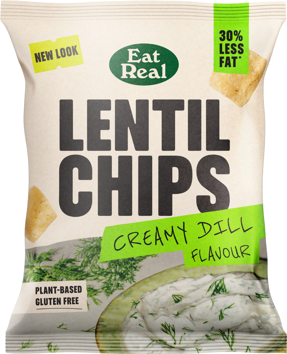 Eat Real Lentil Chips - Creamy Dill 40G