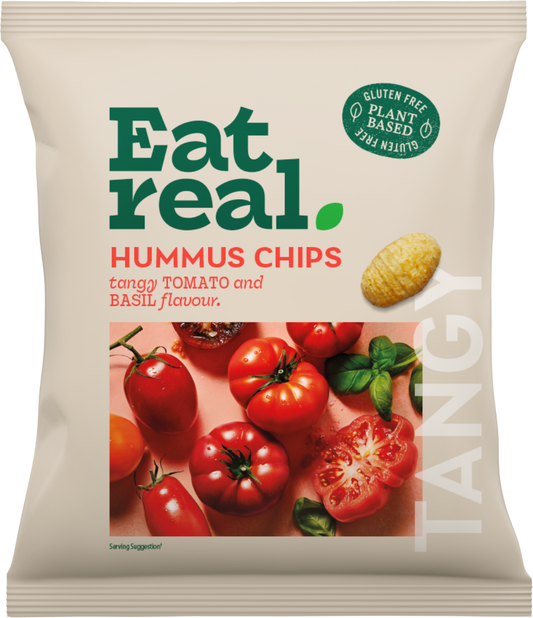Eat Real Hummus Chips - Tangy Tomato & Basil Flavour 45g