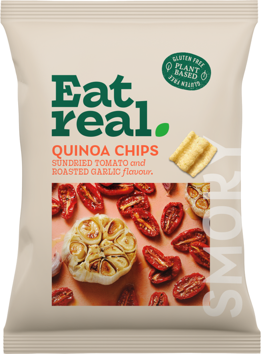 Eat Real Quinoa Chips - Sundried Tomato & Roasted Garlic Flavour 90g