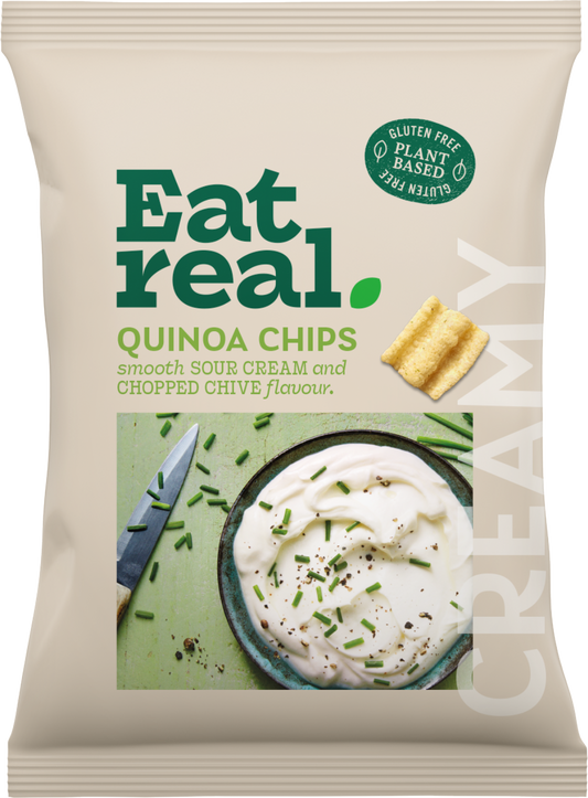 Eat Real Quinoa Chips - Smooth Sour Cream & Chopped Chive Flavour 90g