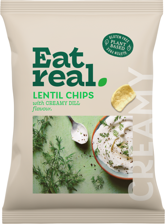Eat Real Lentil Chips - Creamy Dill Flavour 95g