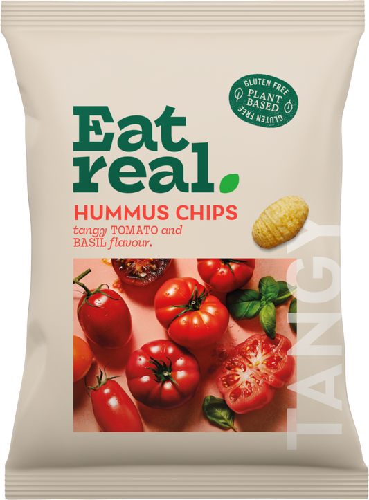 Eat Real Hummus Chips - Tangy Tomato & Basil Flavour 110g