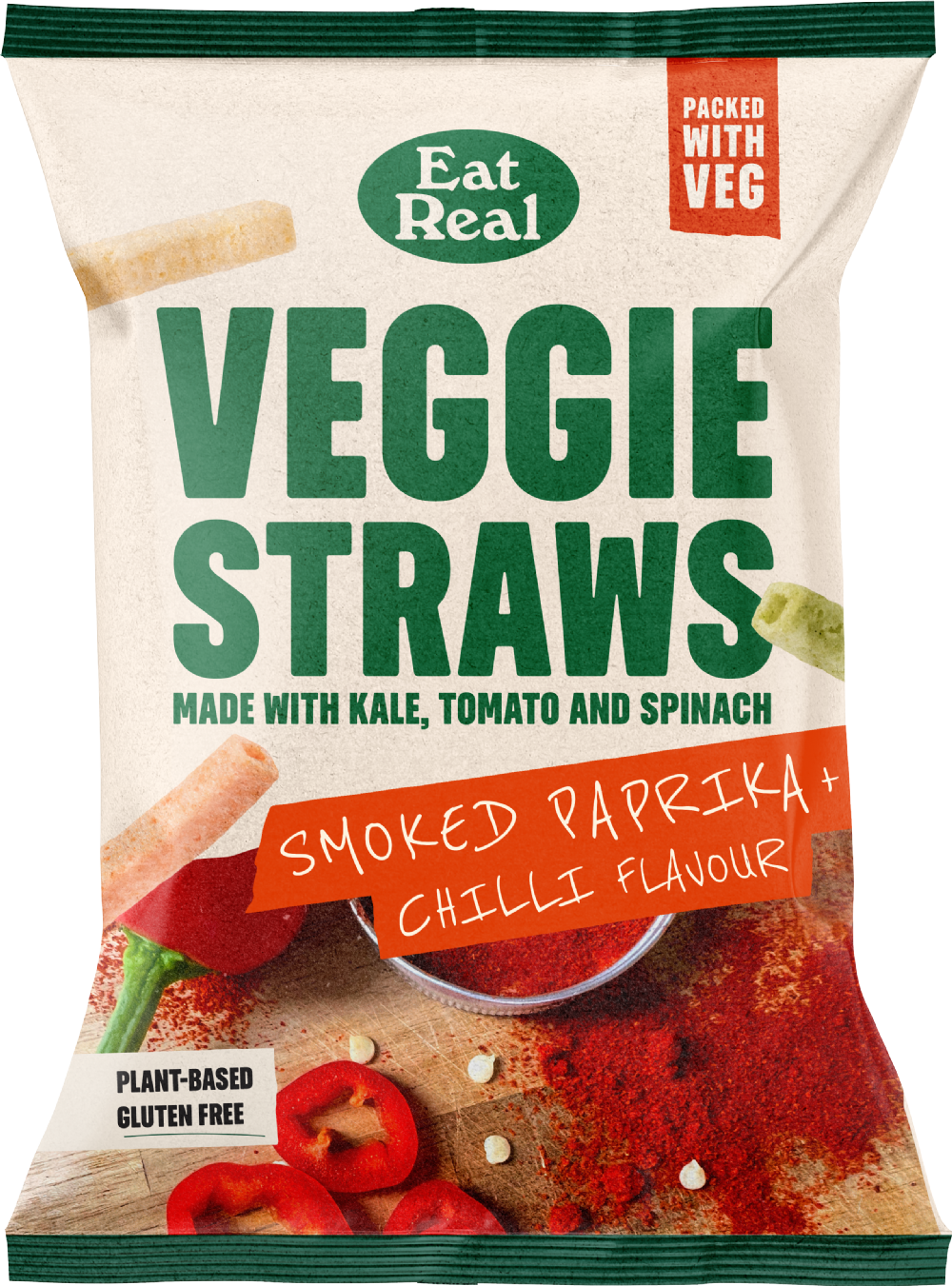 Eat Real Veggie Straws - Smoked Paprika & Chilli 110G