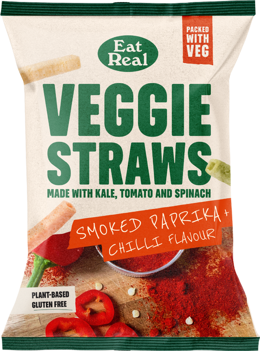 Eat Real Veggie Straws - Smoked Paprika & Chilli 110G