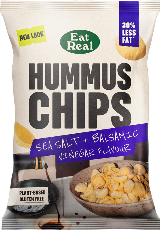 Eat Real Hummus Chips - Sea Salt & Balsamic Vinegar 110G