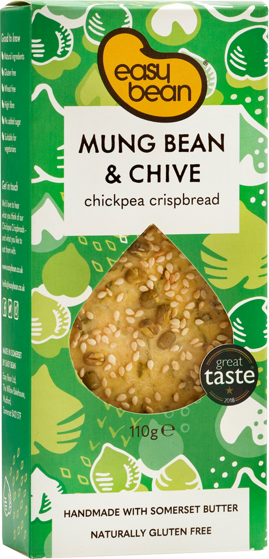 Easy Bean Mung Bean & Chive - Chickpea Crispbread 110G