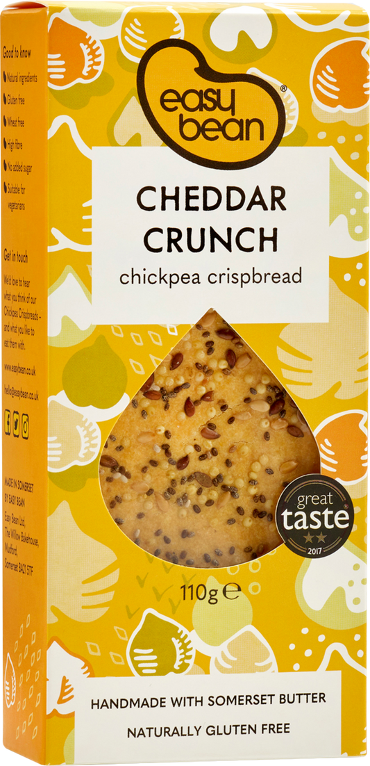 Easy Bean Cheddar Crunch - Chickpea Crispbread 110G
