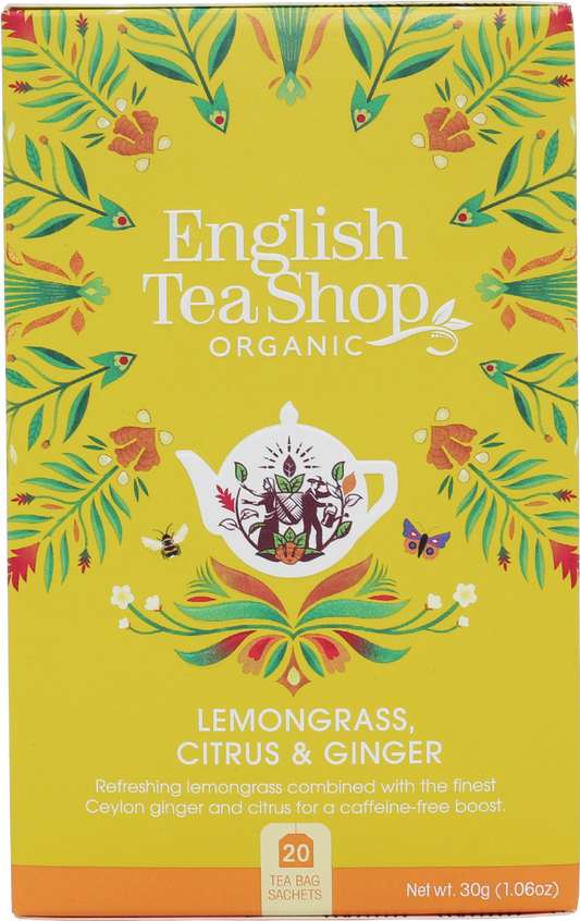 English Tea Shop 20 Lemongrass, Citrus & Ginger Sachets 30G