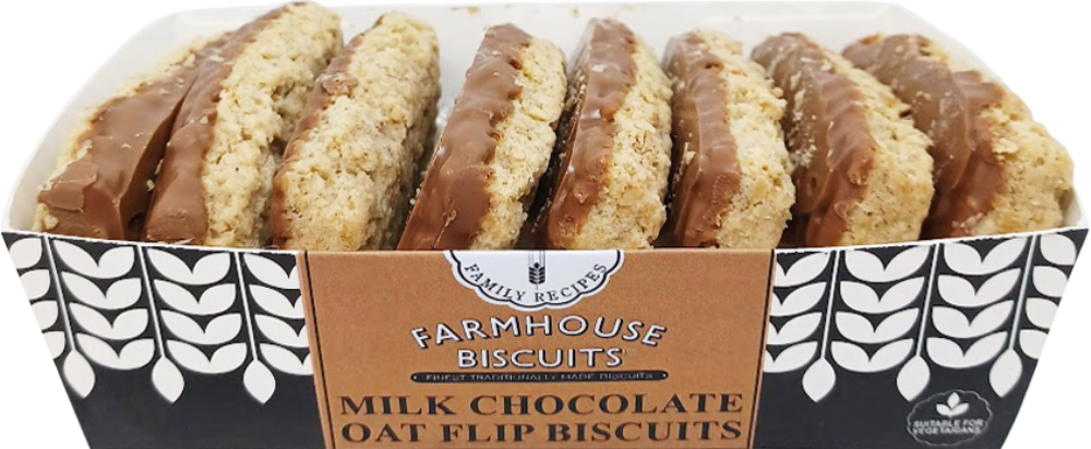 Farmhouse Biscuits Milk Chocolate Oat Flip Biscuits 150G