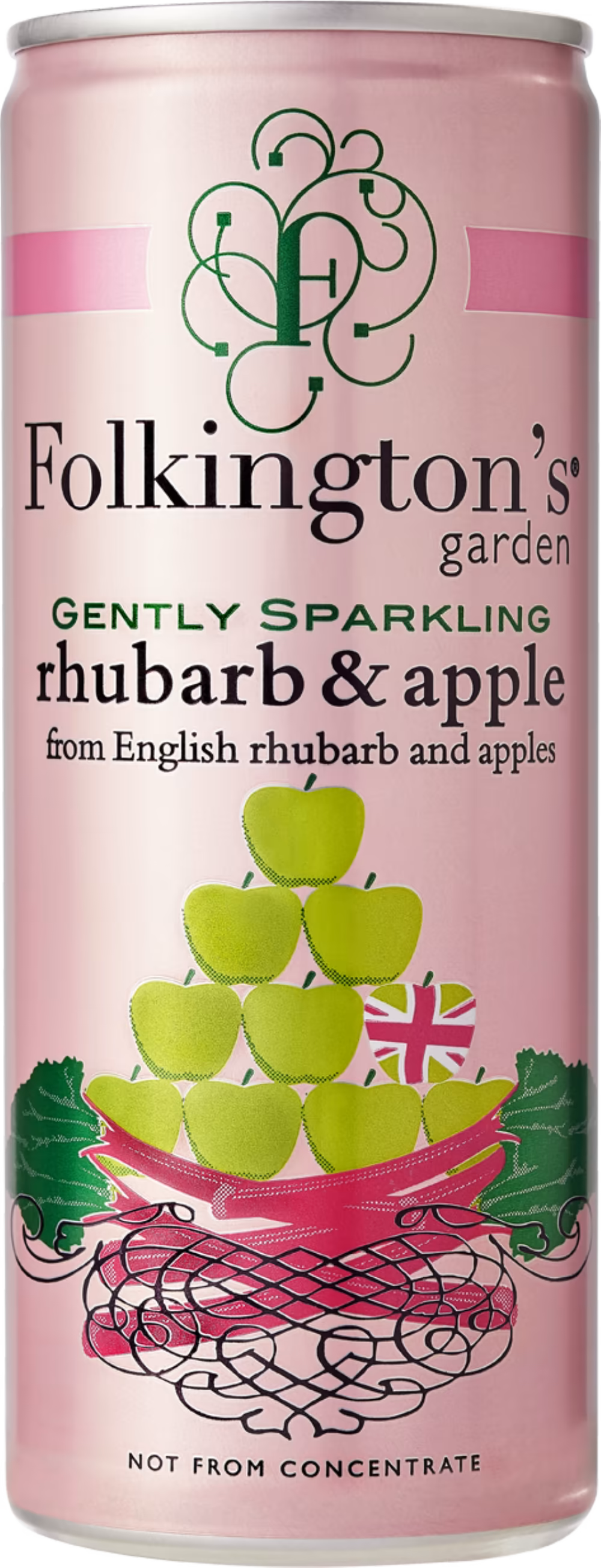 Folkington's Garden Gently Sparkling Rhubarb & Apple 250mll