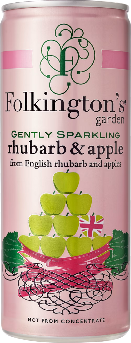 Folkington's Garden Gently Sparkling Rhubarb & Apple 250mll