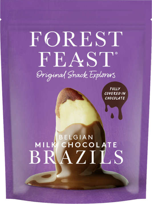 Forest Feast Belgian Milk Chocolate Brazils 120G