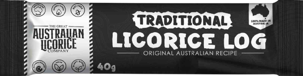 The Great Australian Licorice Company Traditional Log, 40g