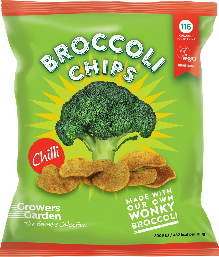 Growers Garden Broccoli Chips - Chilli 84g