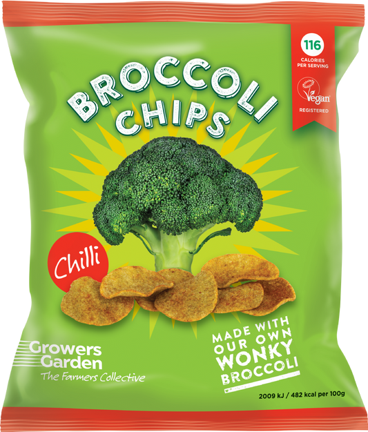 Growers Garden Broccoli Chips - Chilli 84G