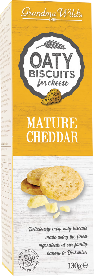 Grandma Wild's Oaty Biscuits for Cheese - Mature Cheddar 130g