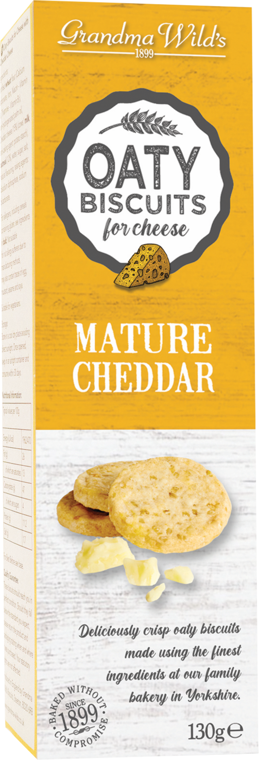 Grandma Wild's Oaty Biscuits For Cheese - Mature Cheddar 130G