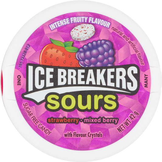Ice Breakers Sours - Mixed Berry / Strawberry / Cherry 42G