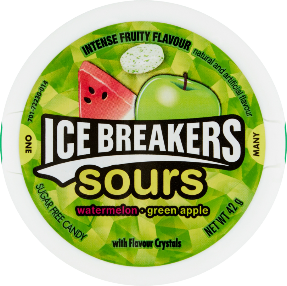 Ice Breakers Sours - Watermelon / Green Apple 42g