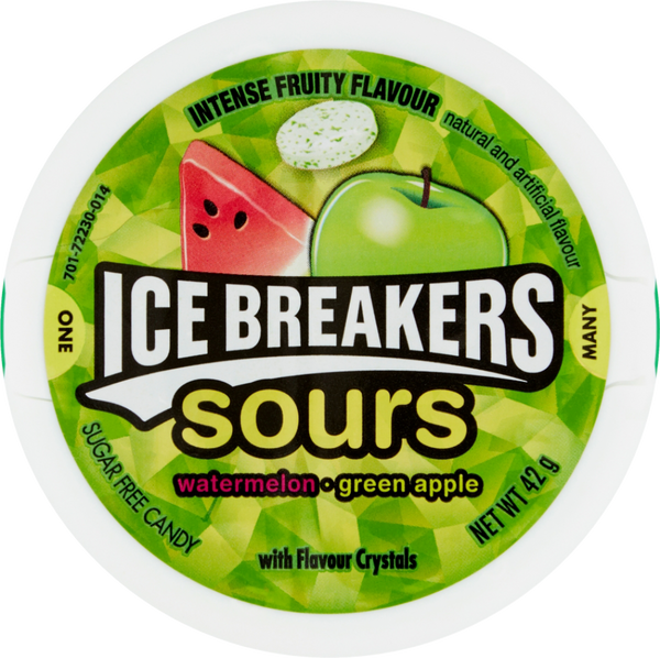 Ice Breakers Sours - Watermelon / Green Apple 42g