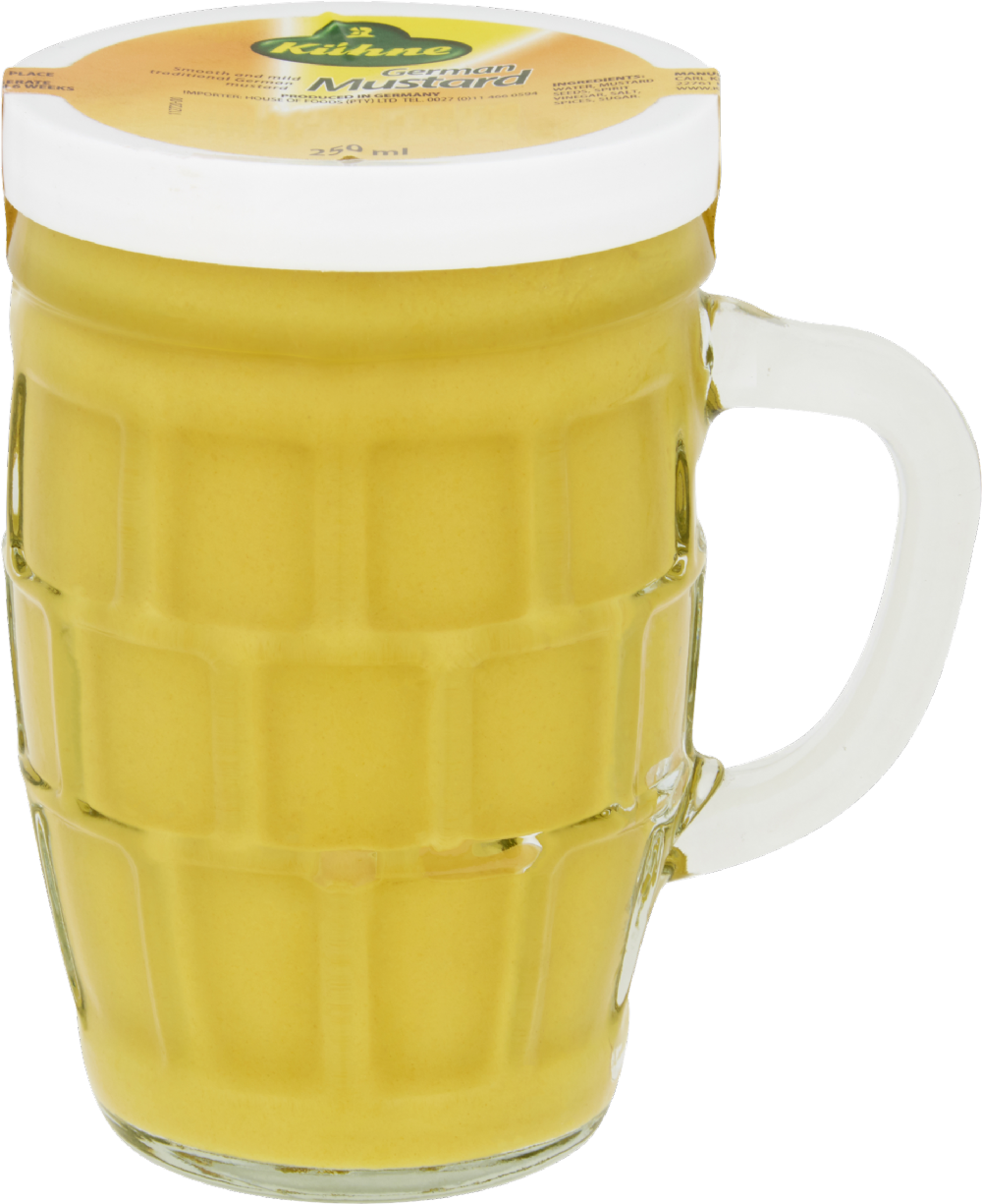 Kuhne German Mustard in Beer Mug Glass 255g