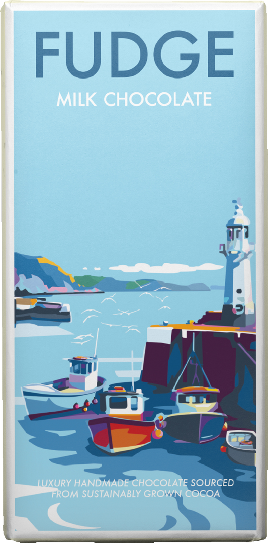 Kernow Chocolate Becky Bettesworth Fudge Milk Chocolate Bar 100G