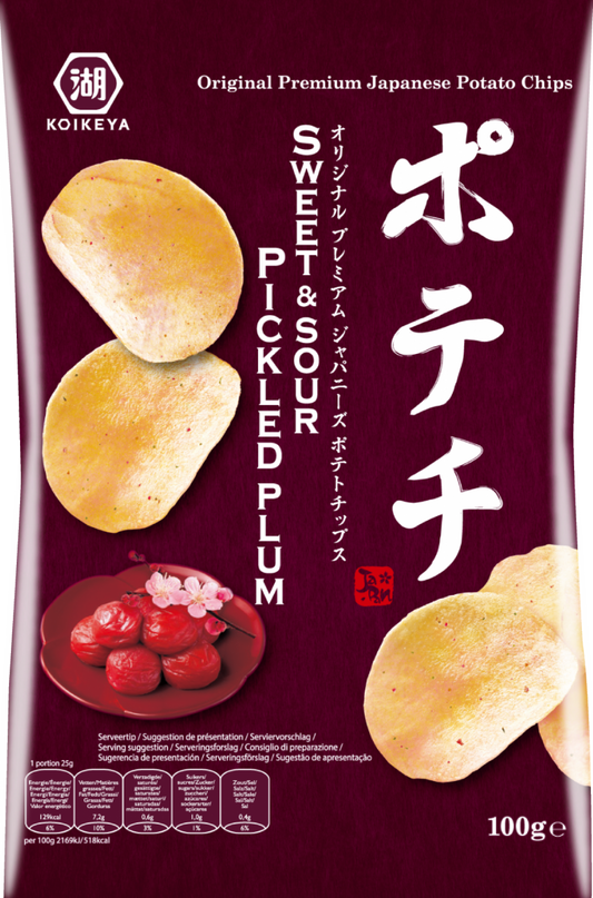 Koikeya Potato Crisps - Sweet & Sour Pickled Plum 100G