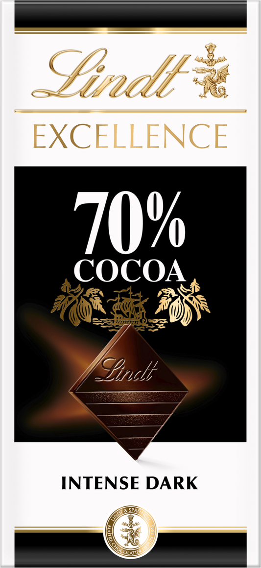 Lindt Excellence Dark 70% Cocoa Bar 100G