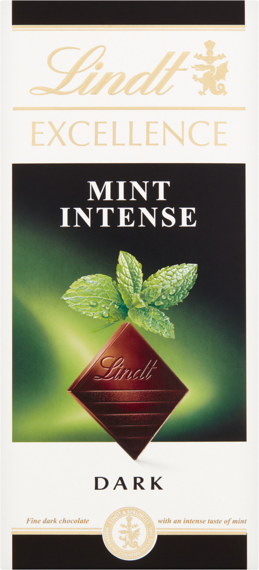 Lindt Excellence Dark Mint Intense Bar 100G