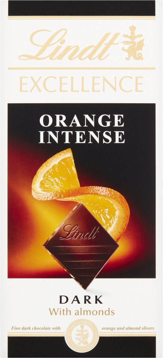 Lindt Excellence Dark Orange Intense Bar 100G