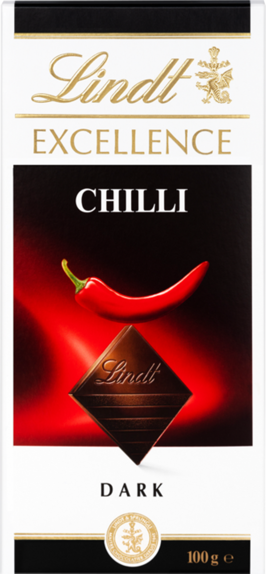 Lindt Excellence Dark Chilli Bar 100G