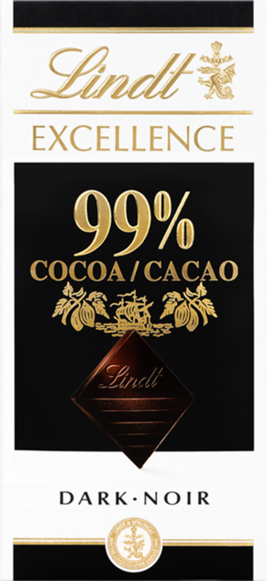Lindt Excellence Dark 99% Cocoa Bar 50G